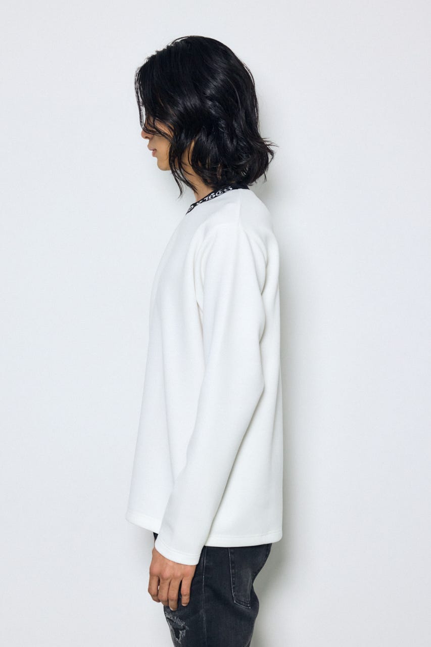 ネックロゴジャガードトップス WHT M