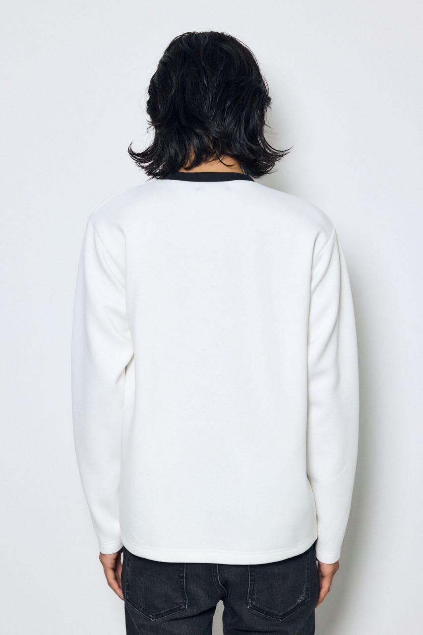 ネックロゴジャガードトップス WHT M