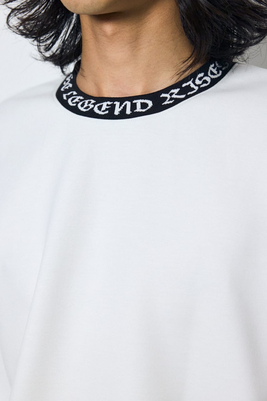 ネックロゴジャガードトップス WHT M