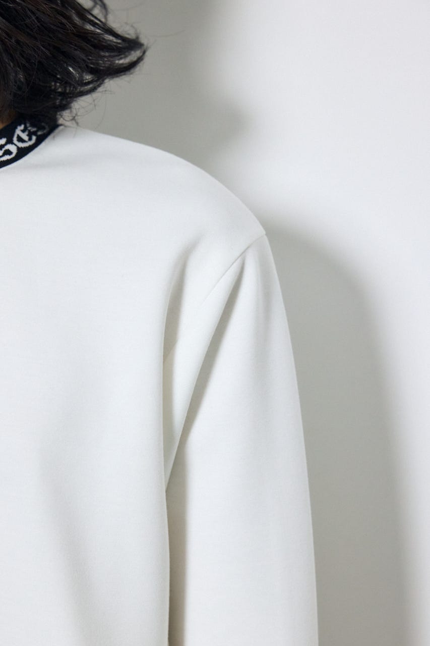 ネックロゴジャガードトップス WHT M