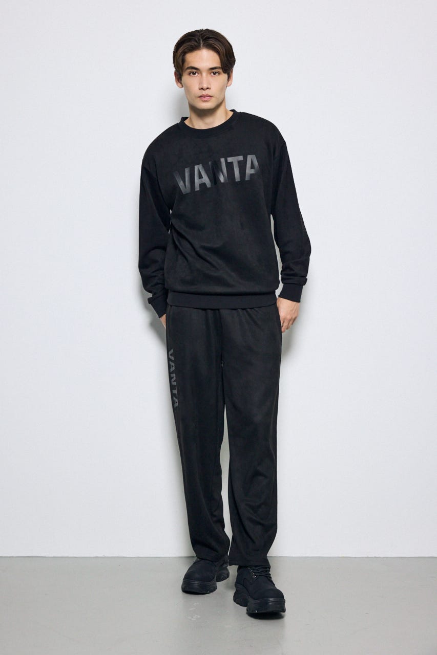 フェイクスエードロゴトップス BLK L
