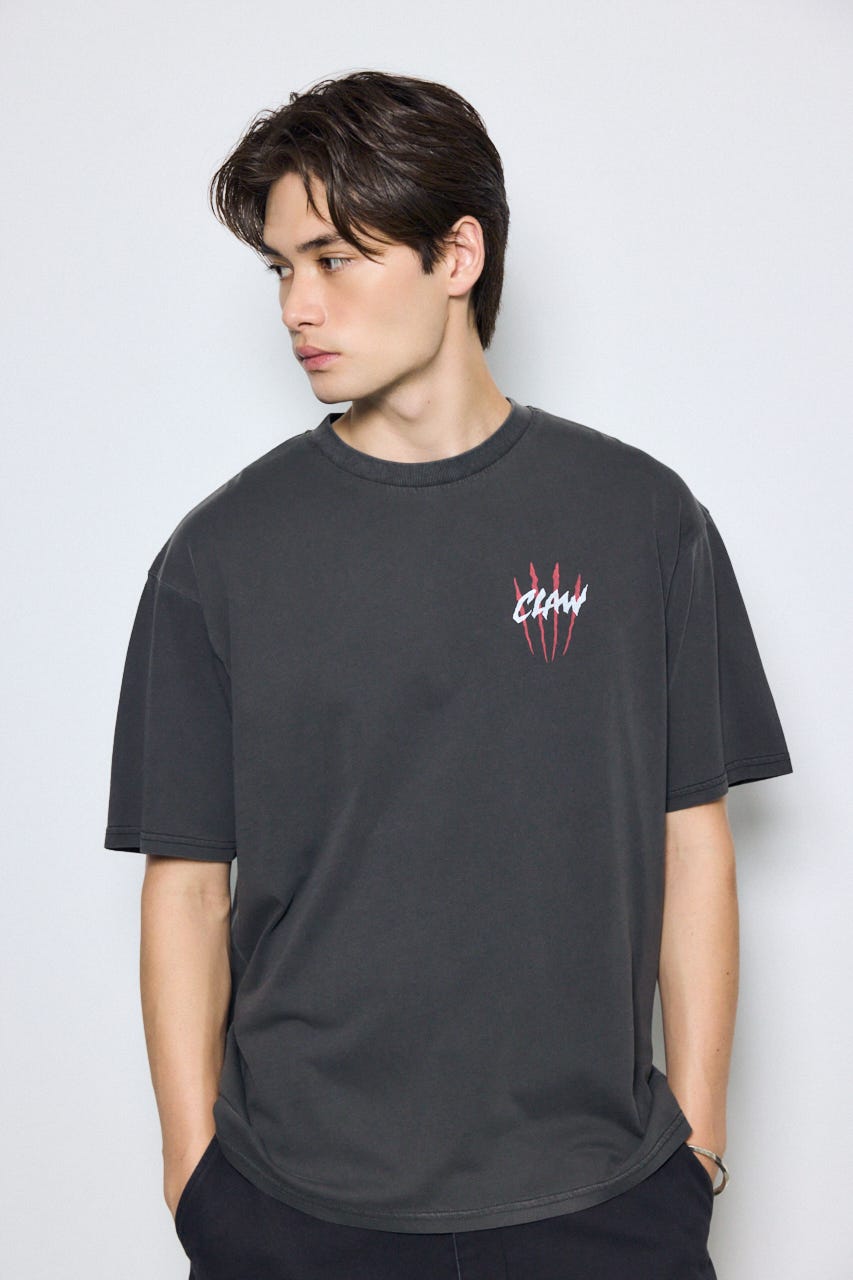 ピグメントグラフィック半袖TEE M/BLK M