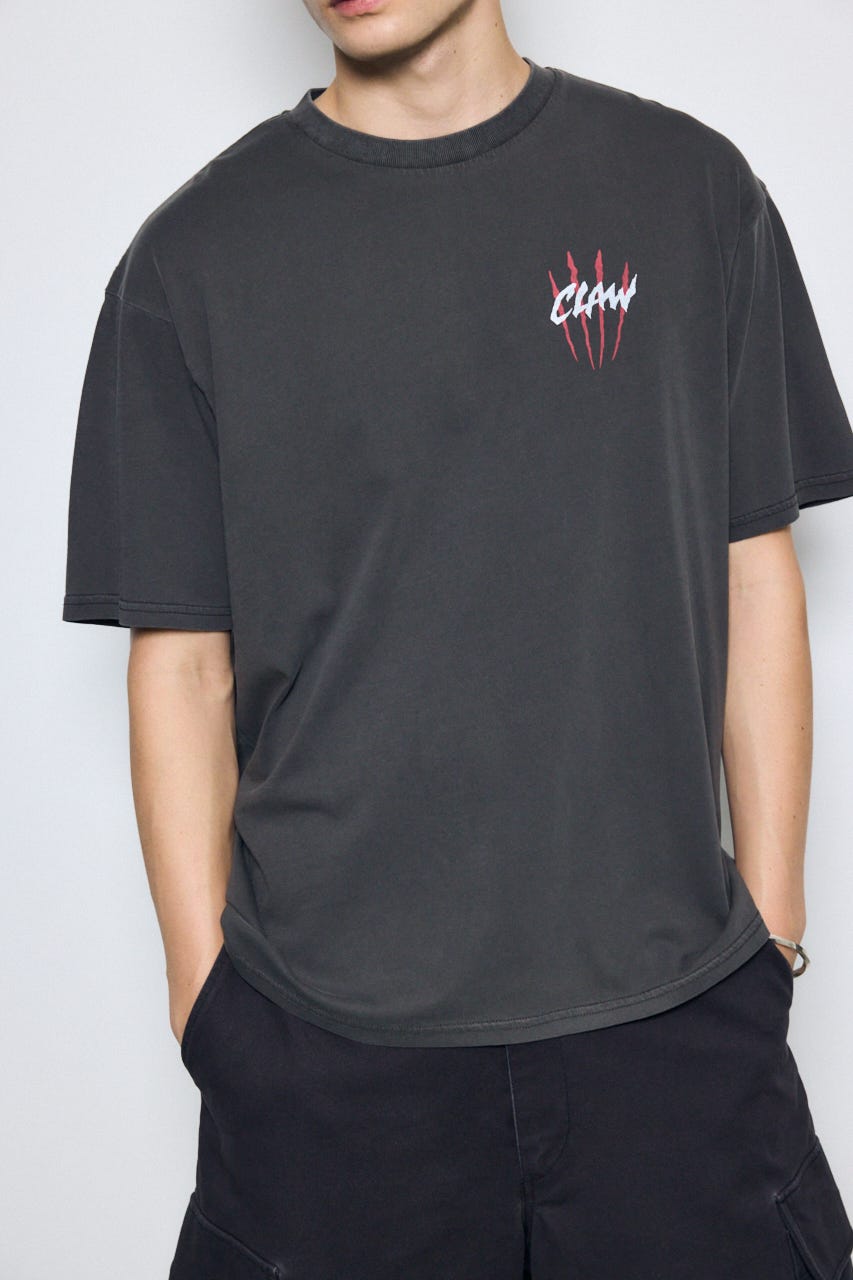 ピグメントグラフィック半袖TEE M/BLK M