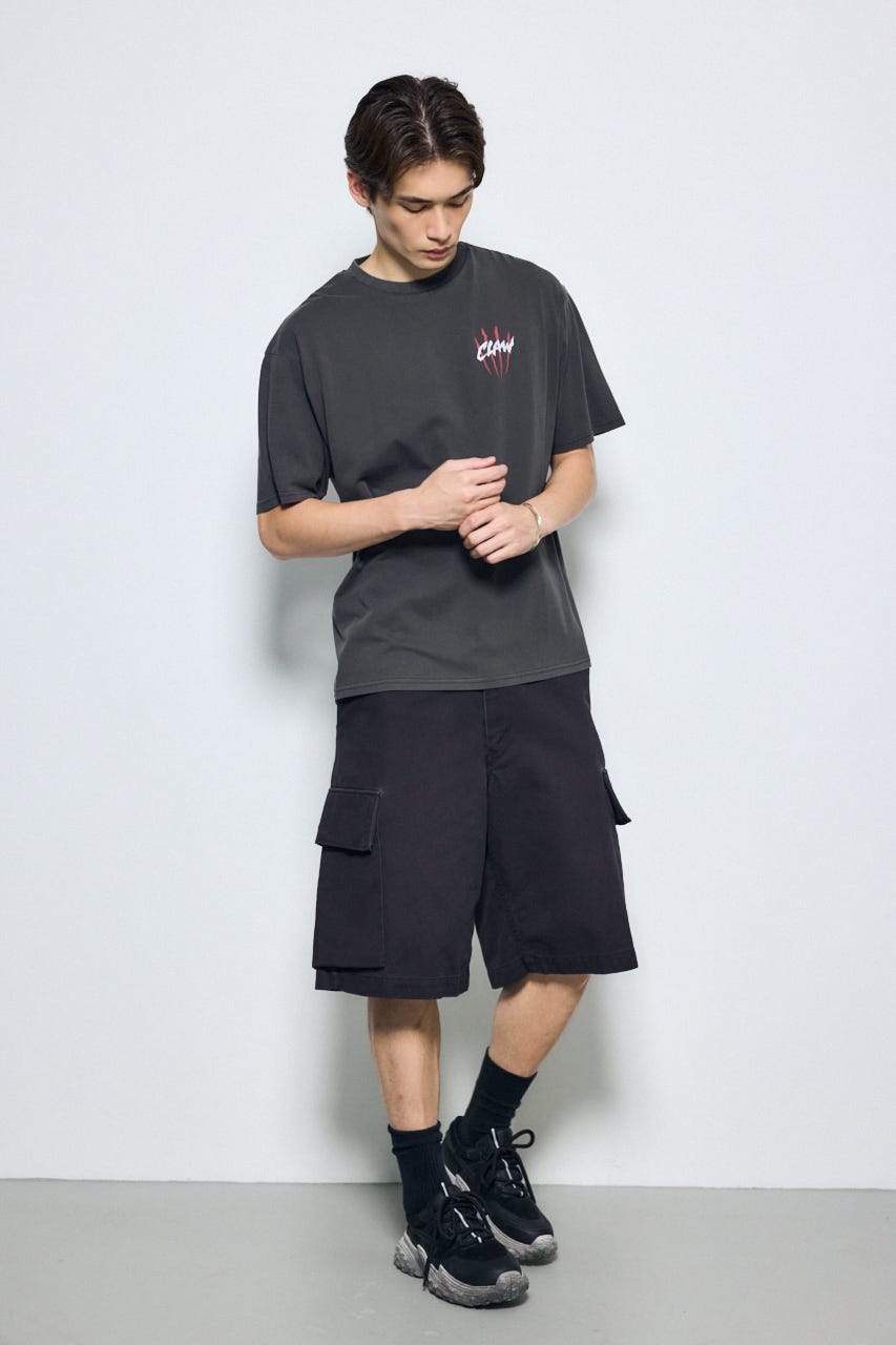 ピグメントグラフィック半袖TEE M/BLK M
