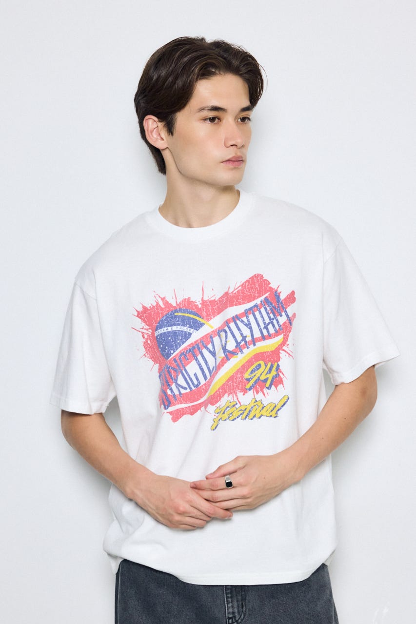 グラフィック半袖TEE 柄WHT L