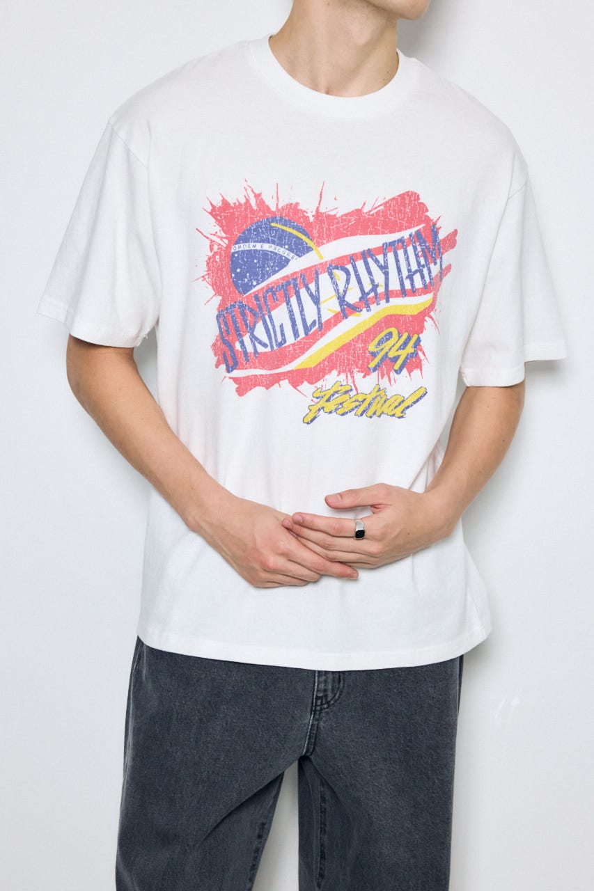 グラフィック半袖TEE 柄WHT L