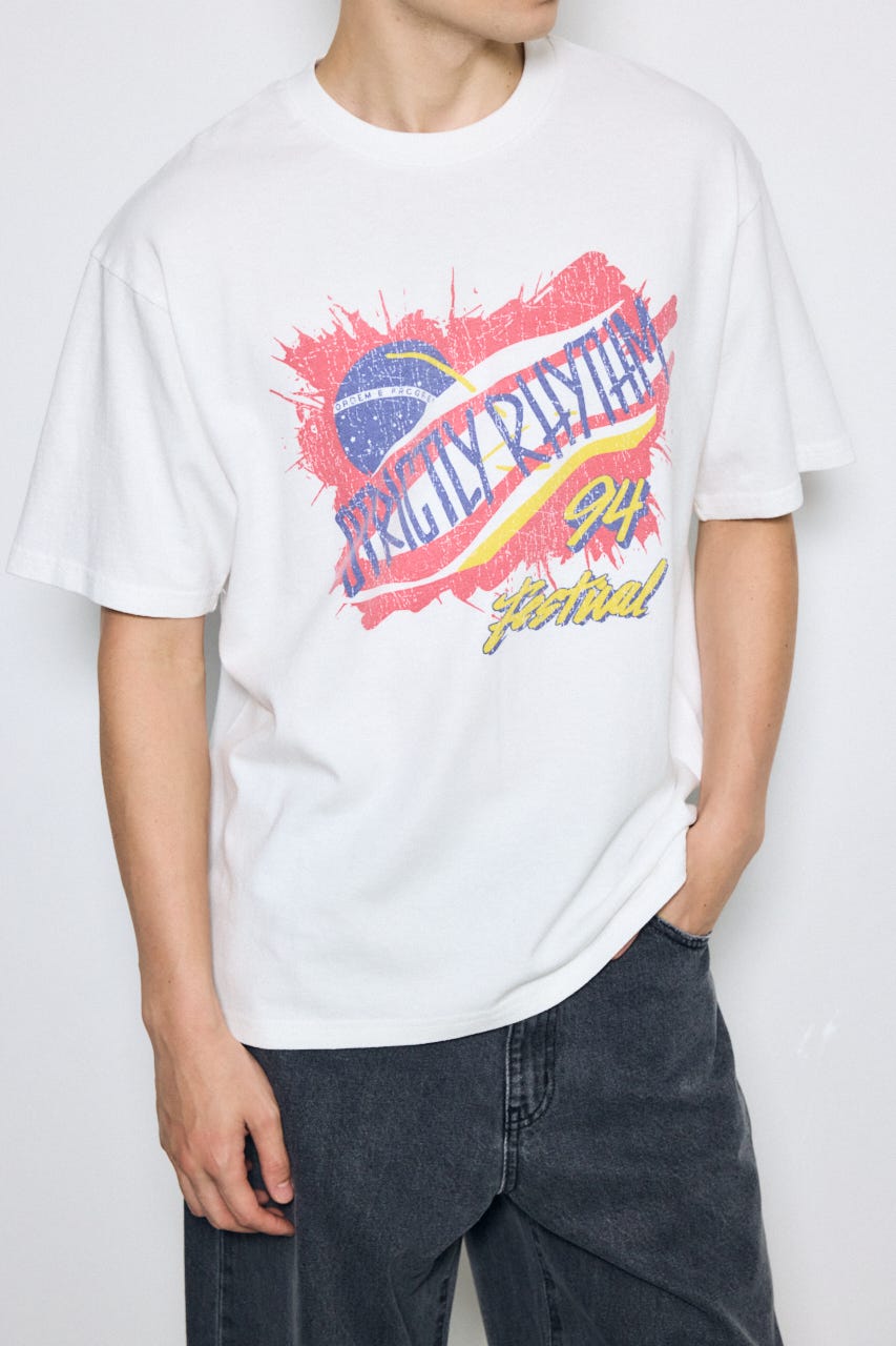 グラフィック半袖TEE 柄WHT L