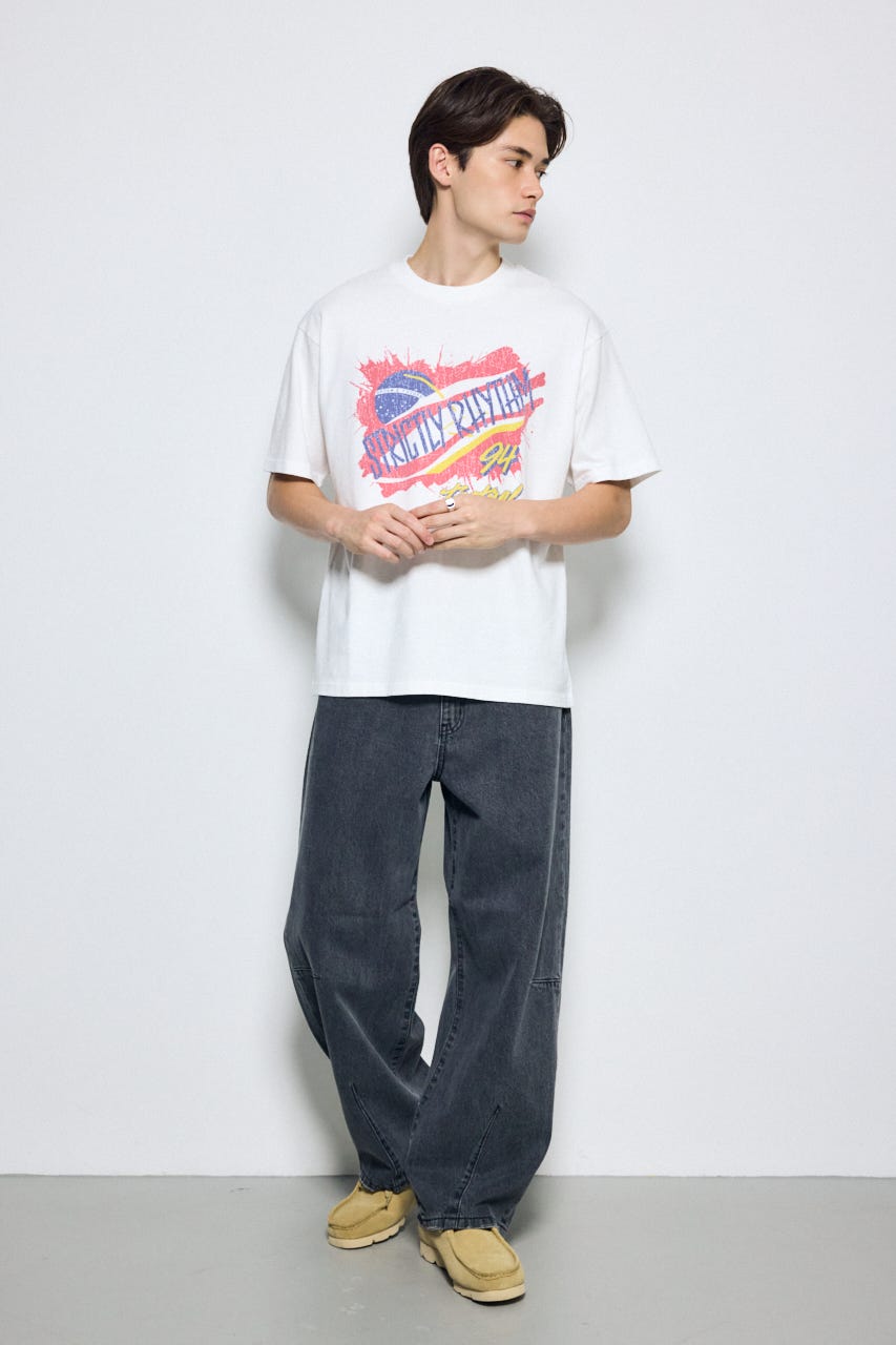 グラフィック半袖TEE 柄WHT L