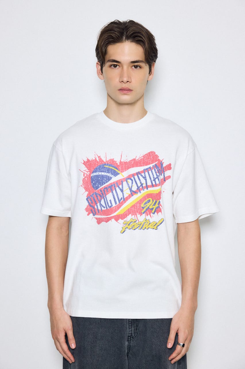 グラフィック半袖TEE 柄WHT L