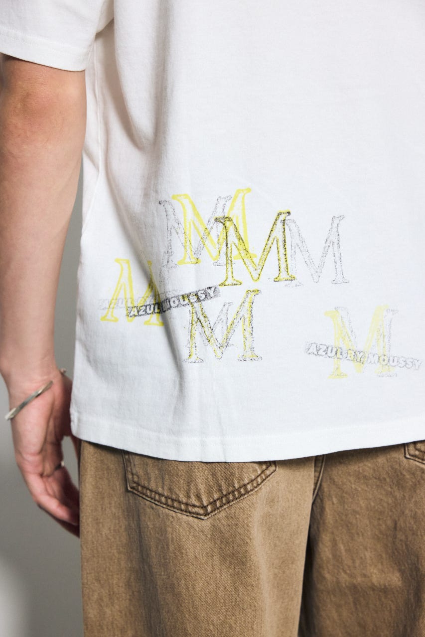 グラフィック半袖TEE M/WHT L