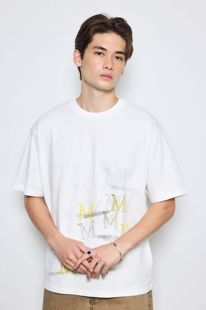 グラフィック半袖TEE M/WHT L