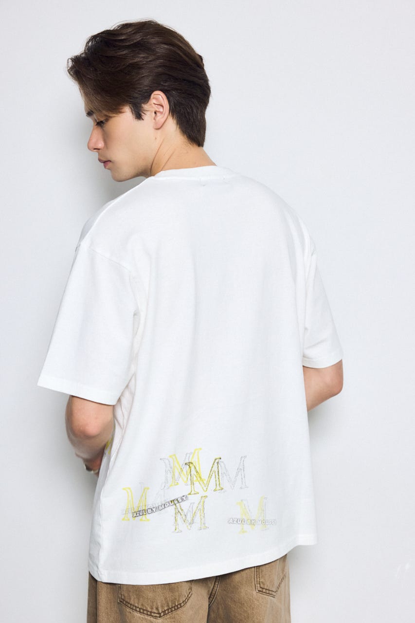 グラフィック半袖TEE M/WHT L