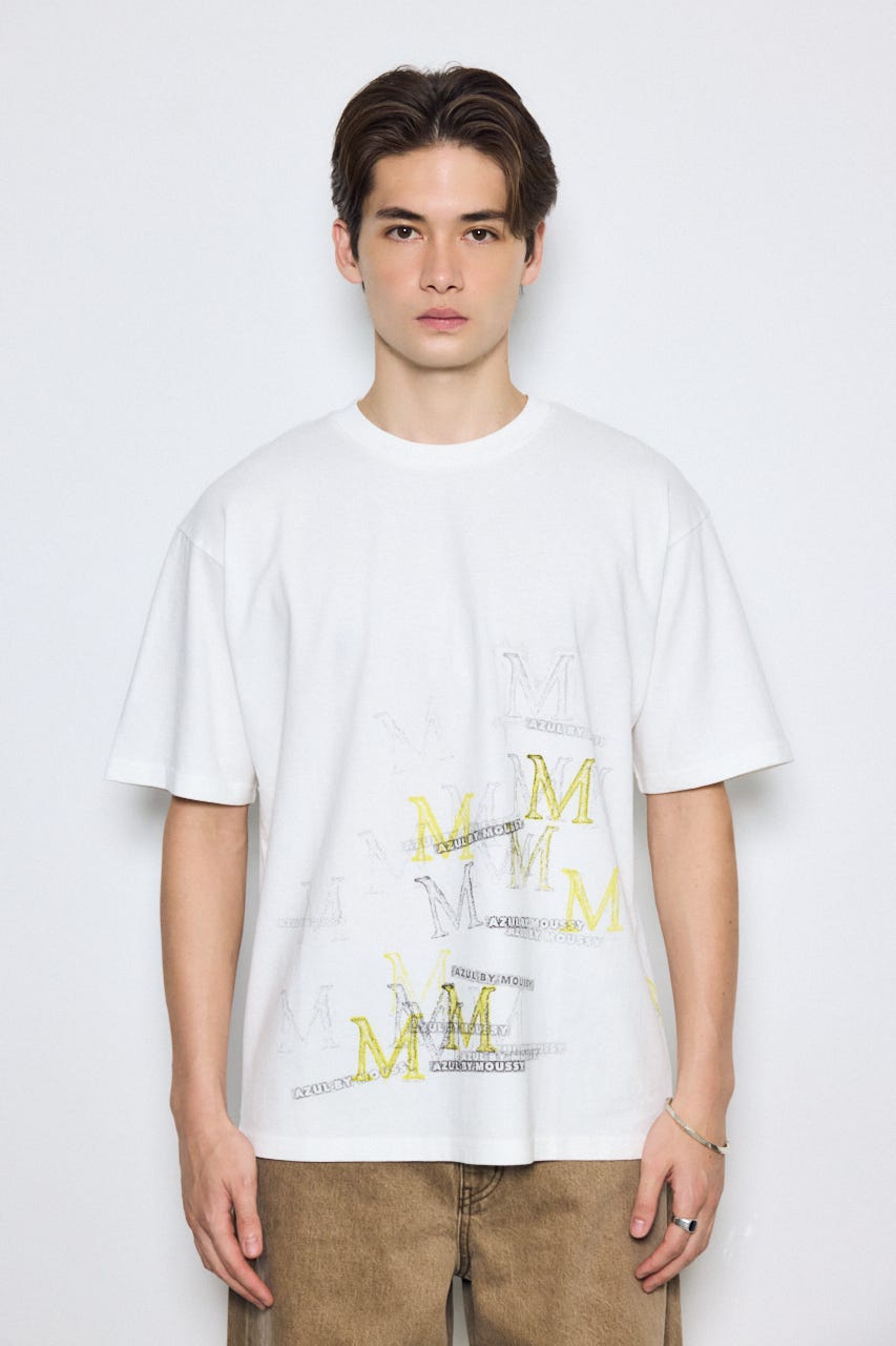 グラフィック半袖TEE M/WHT L