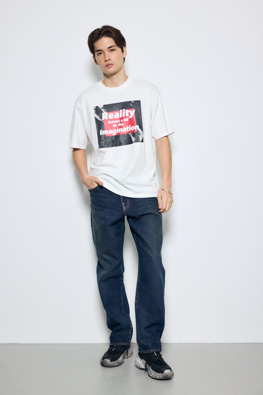 グラフィック半袖TEE WHT L