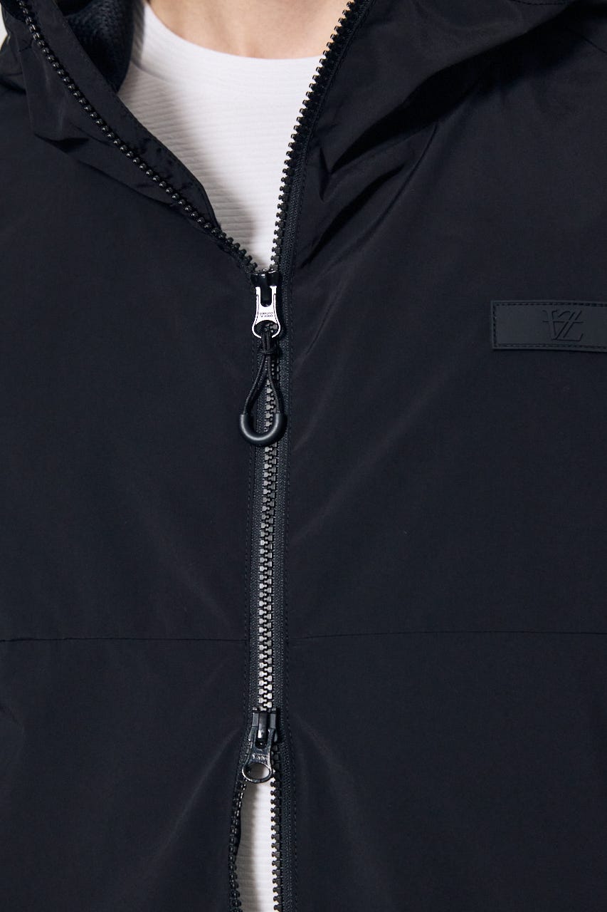 ナイロンジップフーディー BLK M