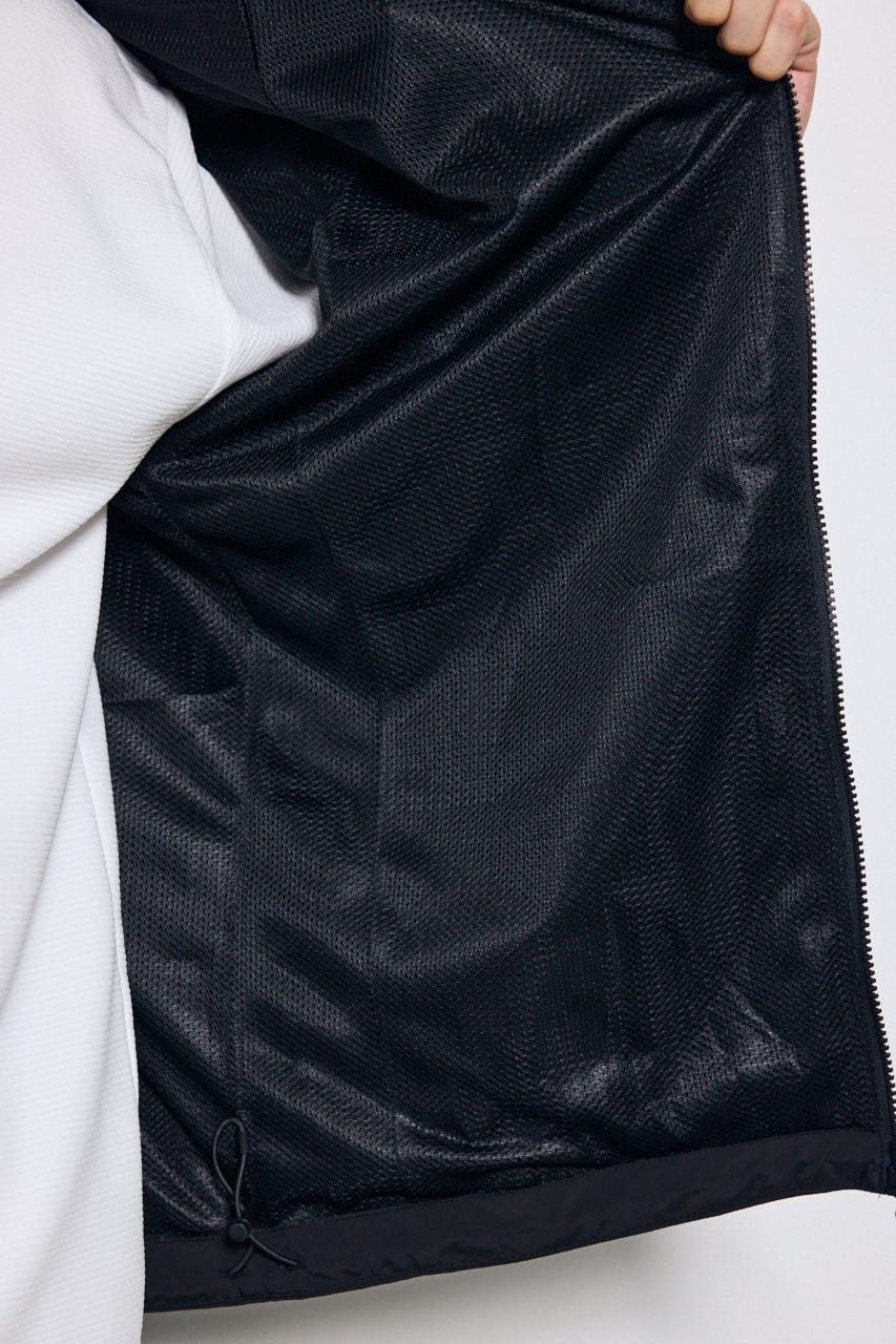 ナイロンジップフーディー BLK M