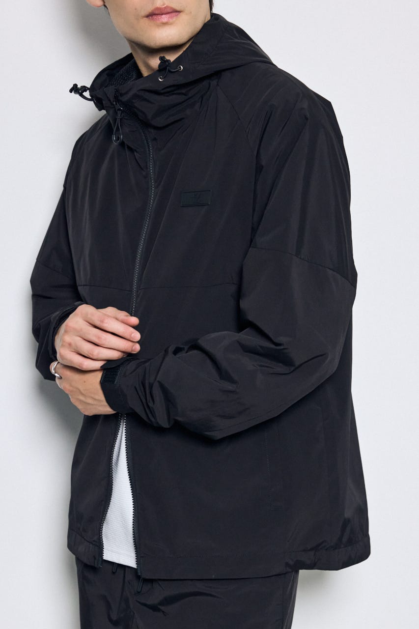 ナイロンジップフーディー BLK M