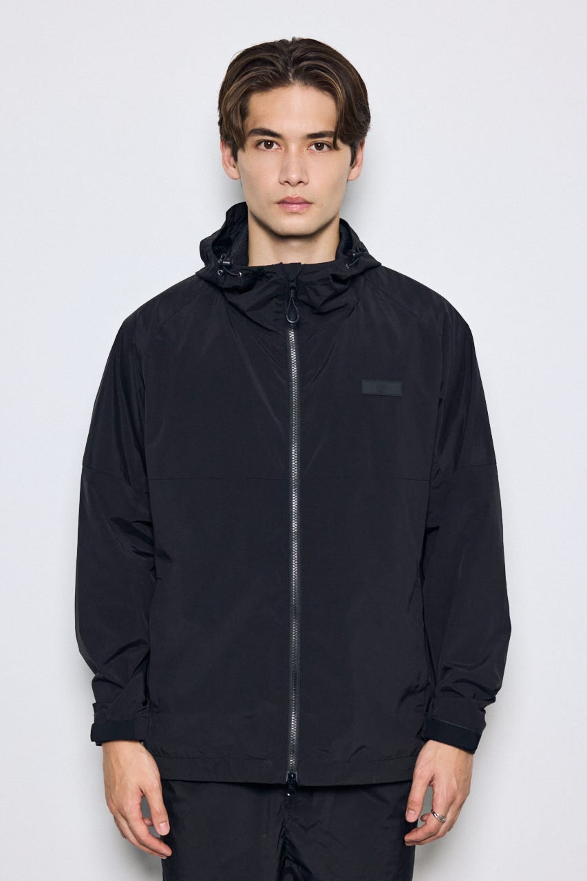 ナイロンジップフーディー BLK M
