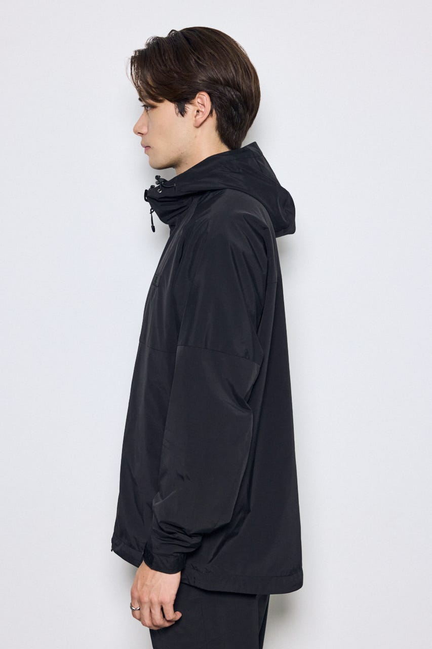 ナイロンジップフーディー BLK M