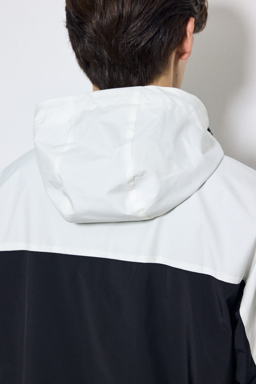 ナイロンジップフーディー 柄WHT L