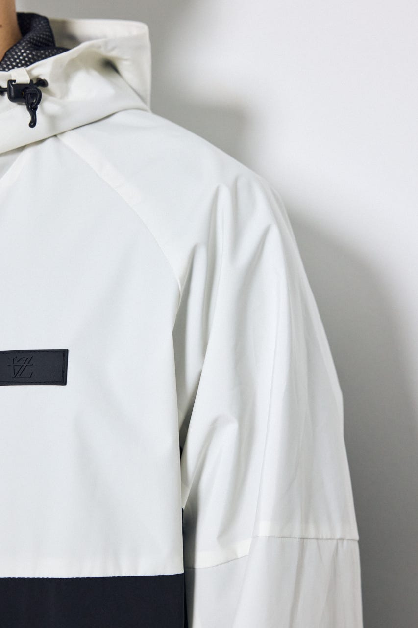 ナイロンジップフーディー 柄WHT L
