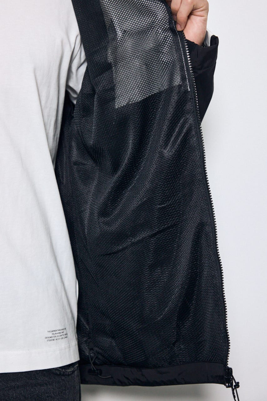 ナイロンジップフーディー 柄WHT L