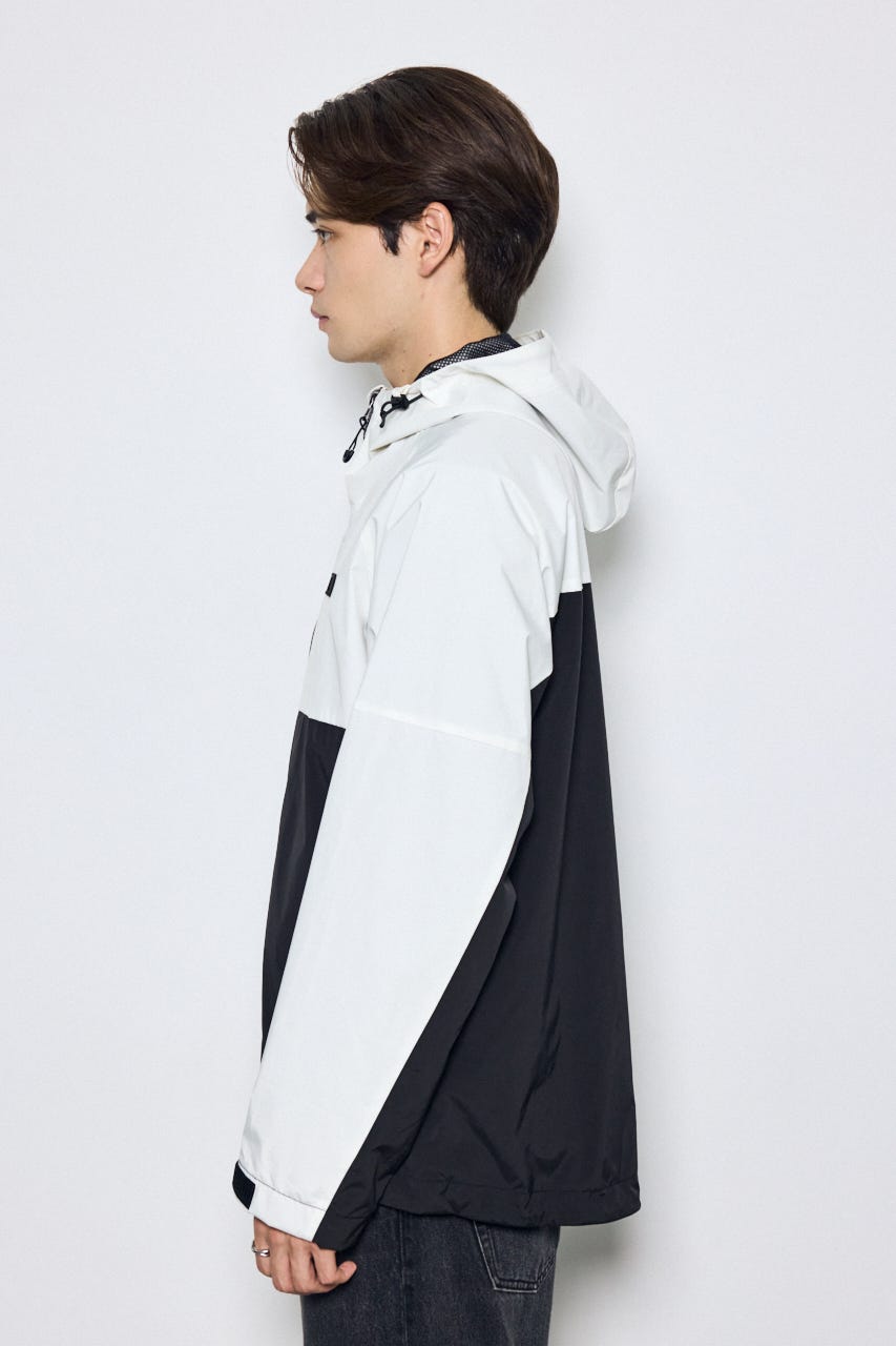 ナイロンジップフーディー 柄WHT L