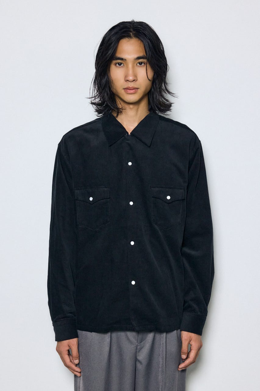 ウェスタンコーデュロイシャツ BLK M