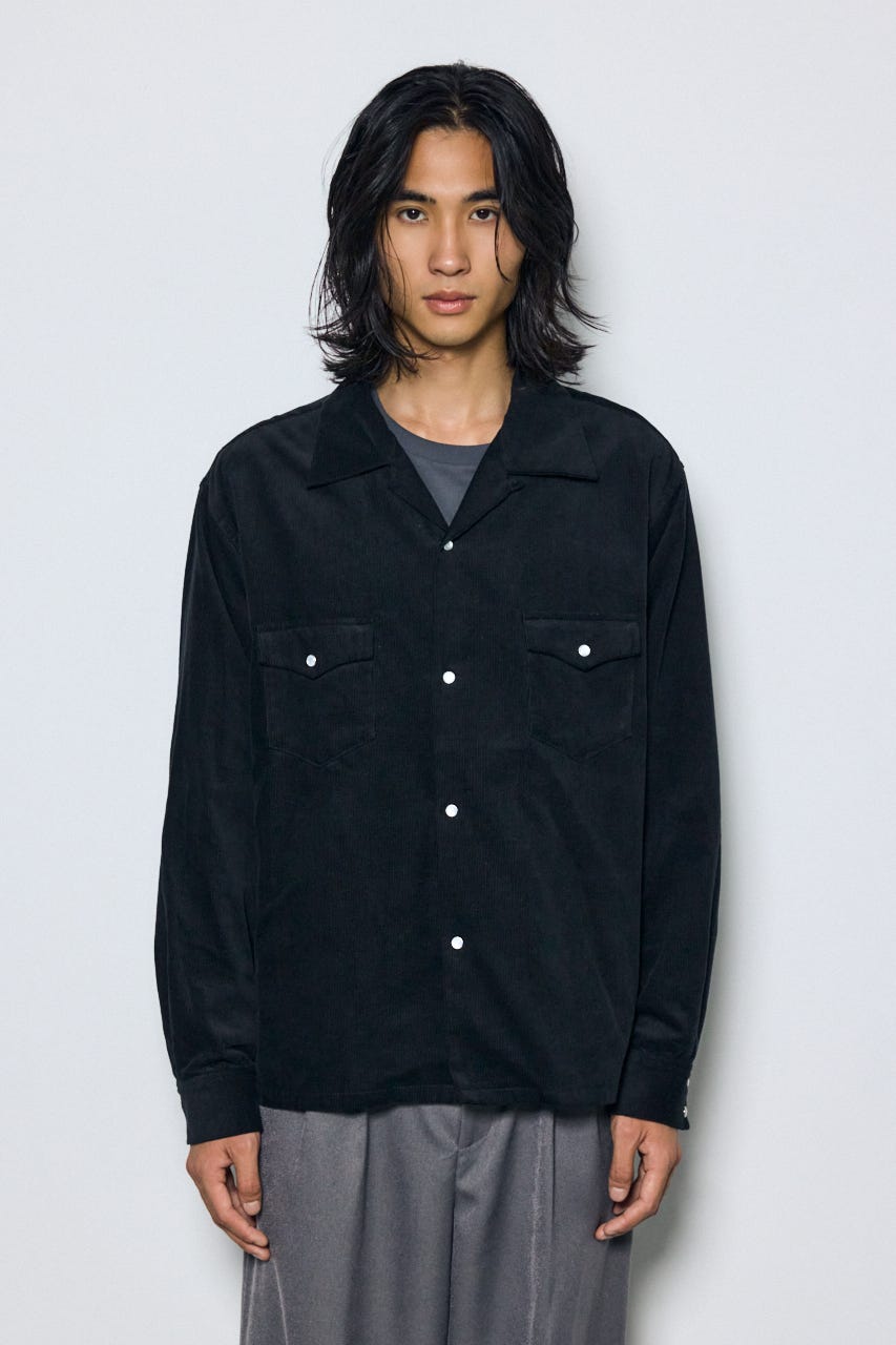 ウェスタンコーデュロイシャツ BLK M