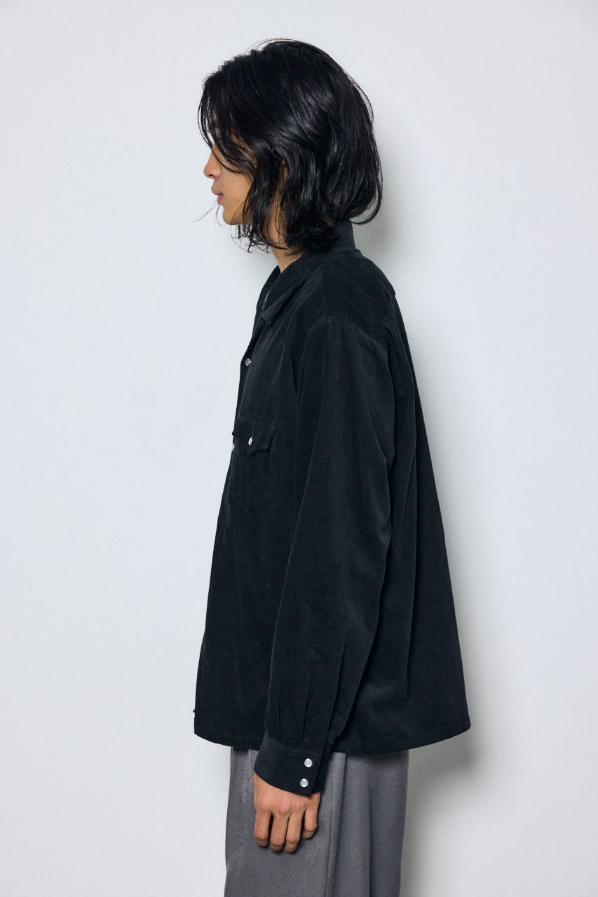 ウェスタンコーデュロイシャツ BLK M