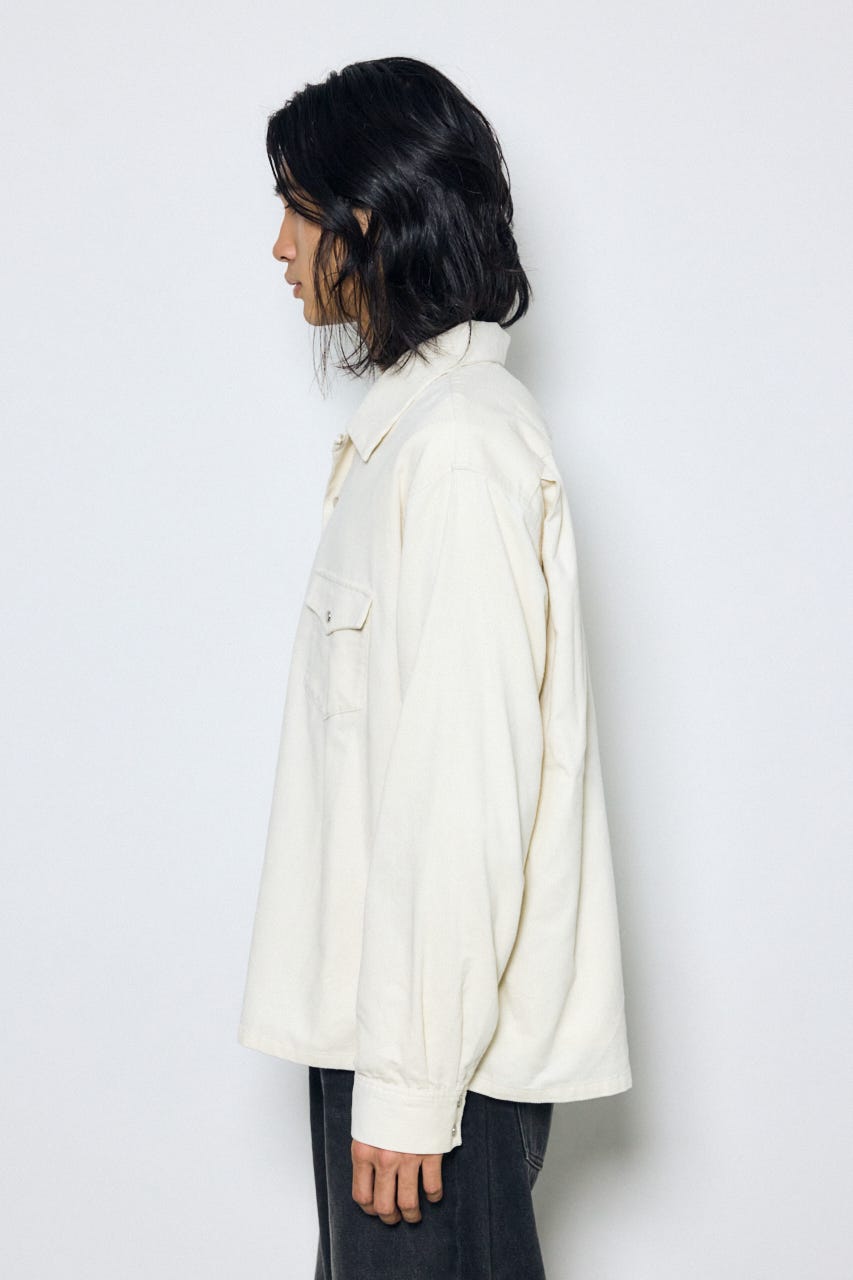 ウェスタンコーデュロイシャツ WHT M