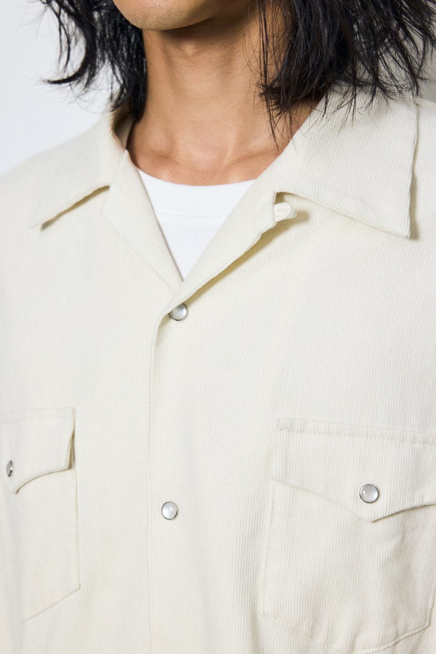 ウェスタンコーデュロイシャツ WHT M