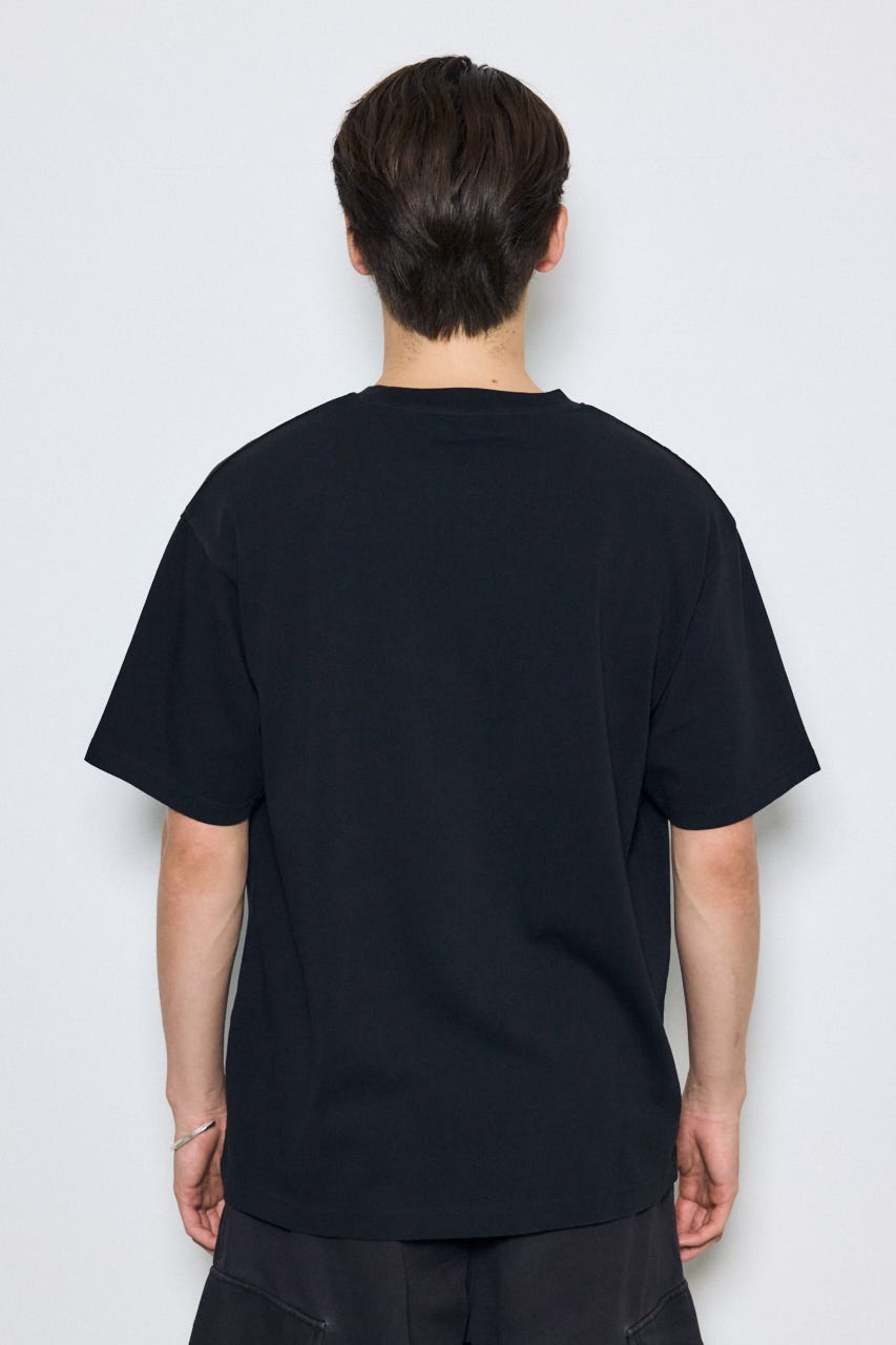 引き揃え天竺Didn't care Tシャツ BLK L