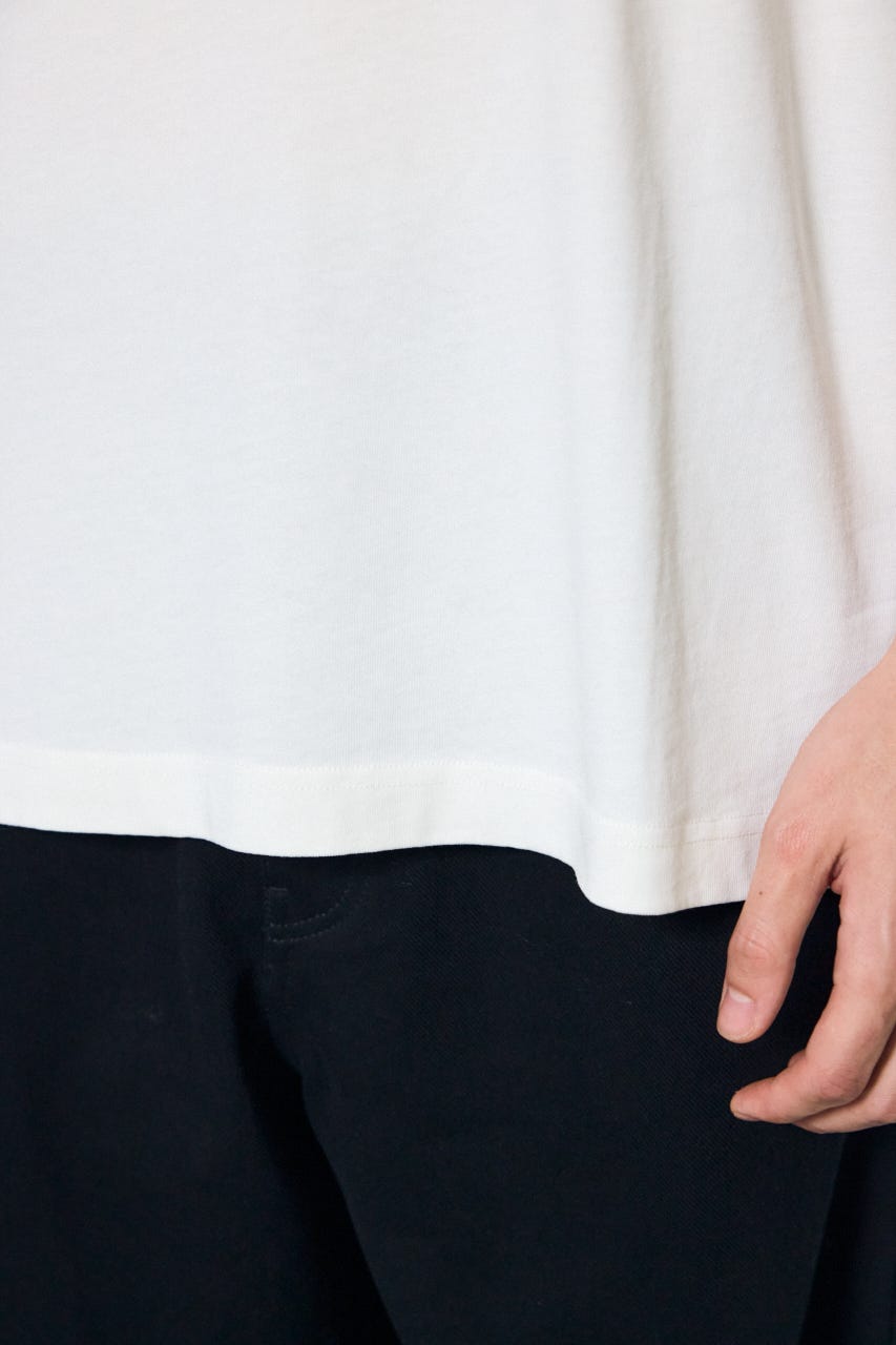 引き揃え天竺Didn't care Tシャツ WHT L