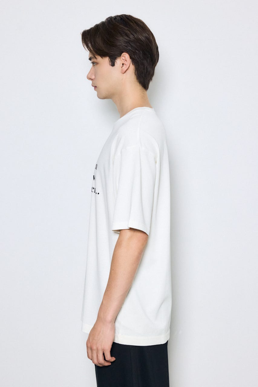 引き揃え天竺Didn't care Tシャツ WHT L