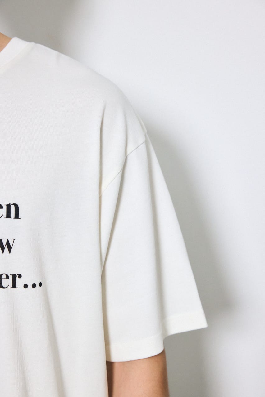 引き揃え天竺Didn't care Tシャツ WHT L