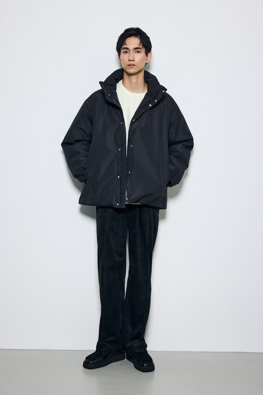【AW先行アイテム】シームレス中綿ジャケット BLK L