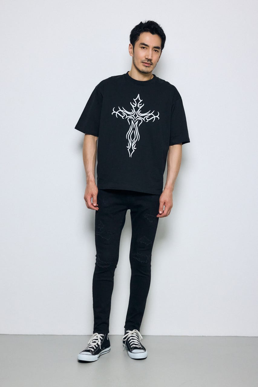 AZUL DENIM リペアスキニー BLK S