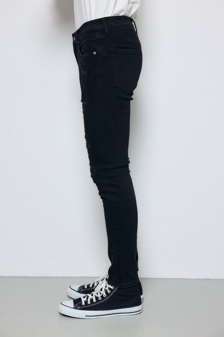 AZUL DENIM リペアスキニー BLK S