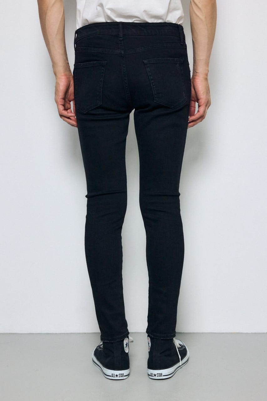 AZUL DENIM リペアスキニー BLK S