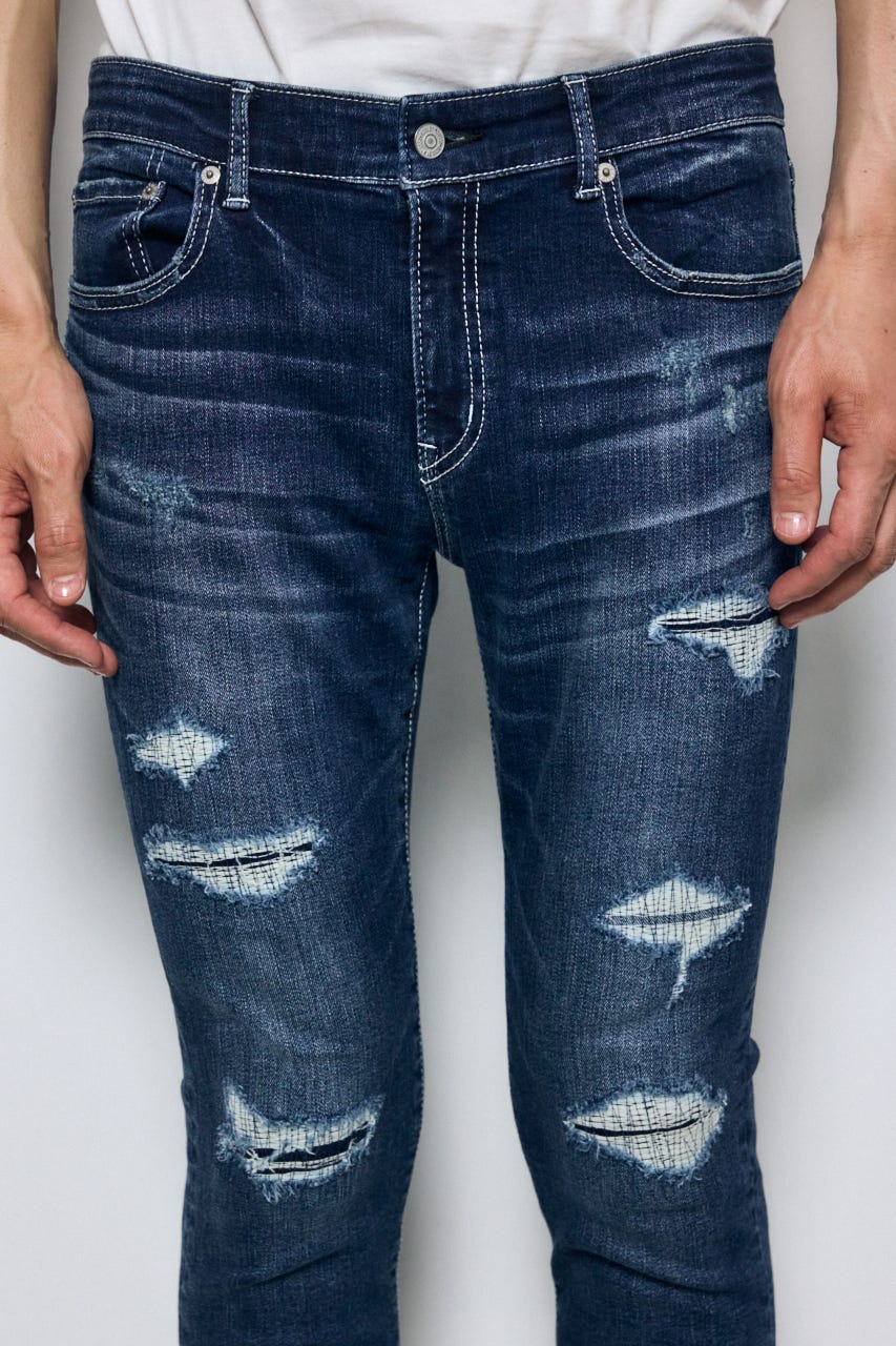 AZUL DENIM リペアスキニー BLU L