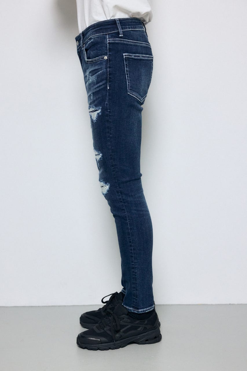 AZUL DENIM リペアスキニー BLU L