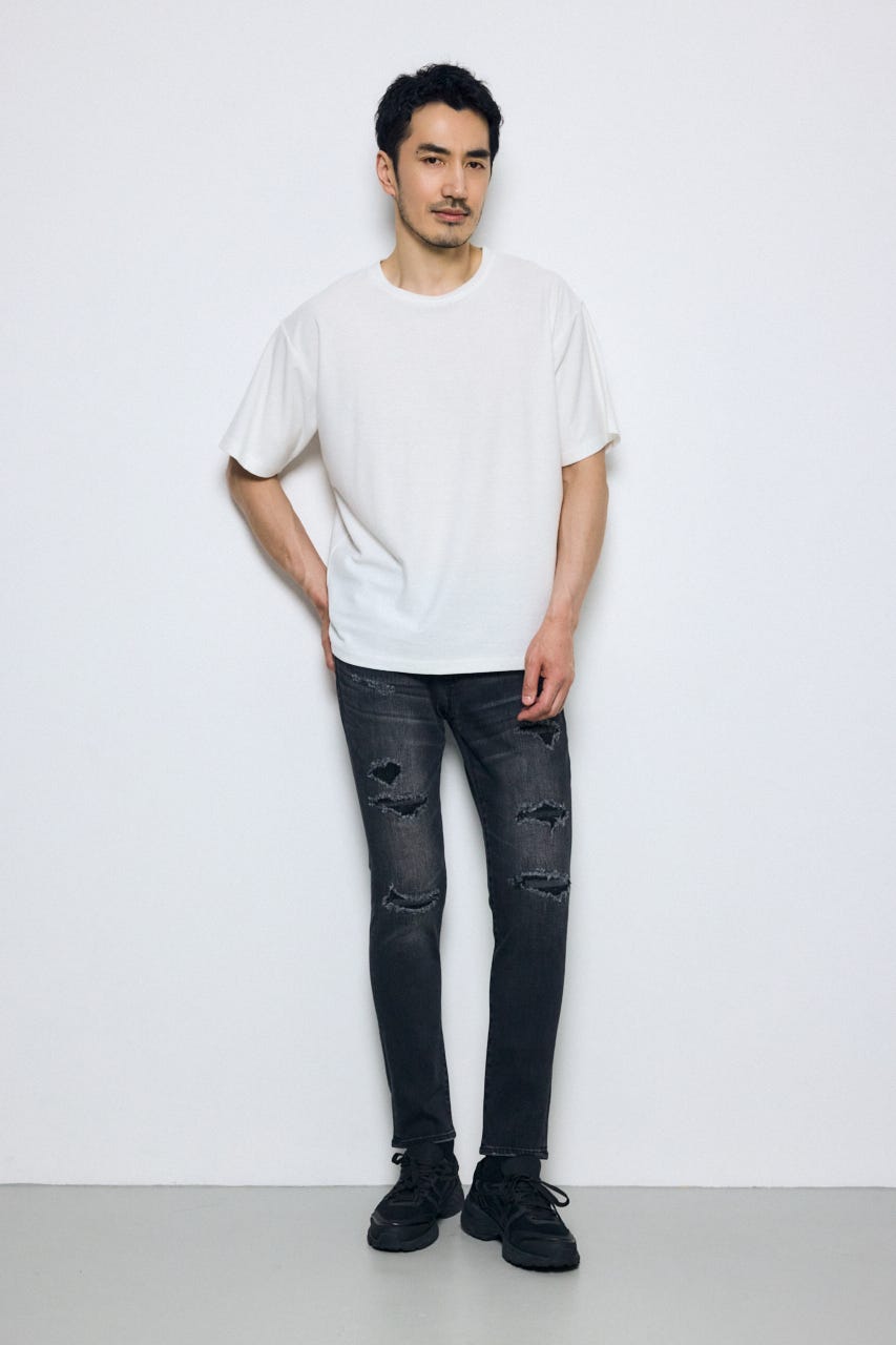 AZUL DENIM リペアスキニー L/BLK XS