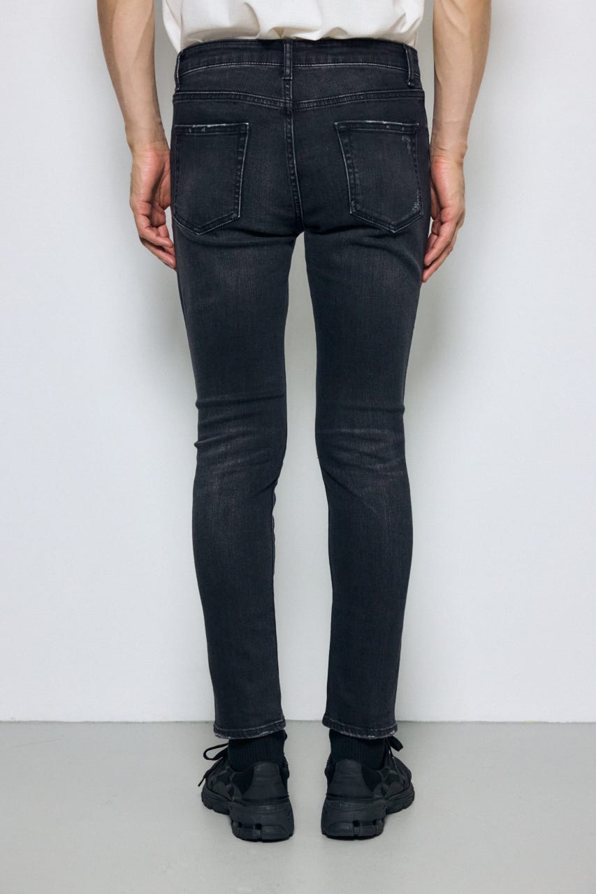 AZUL DENIM リペアスキニー L/BLK XS