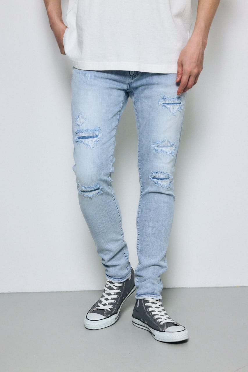AZUL DENIM リペアスキニー L/BLU S