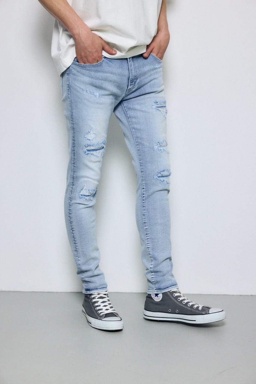 AZUL DENIM リペアスキニー L/BLU S