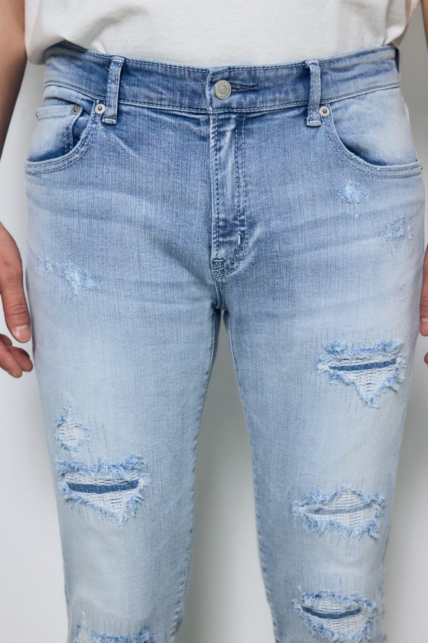 AZUL DENIM リペアスキニー L/BLU S