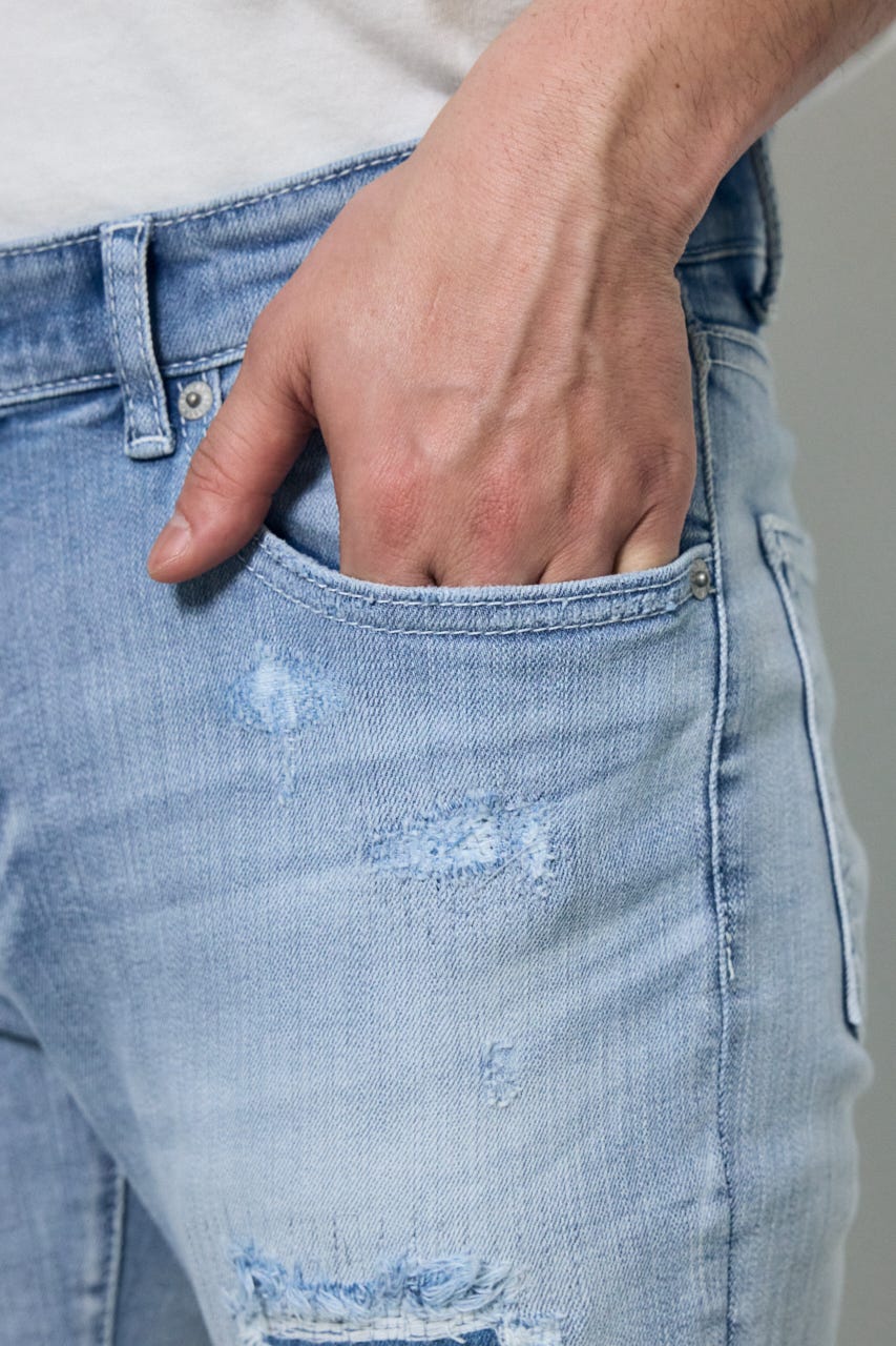 AZUL DENIM リペアスキニー L/BLU S