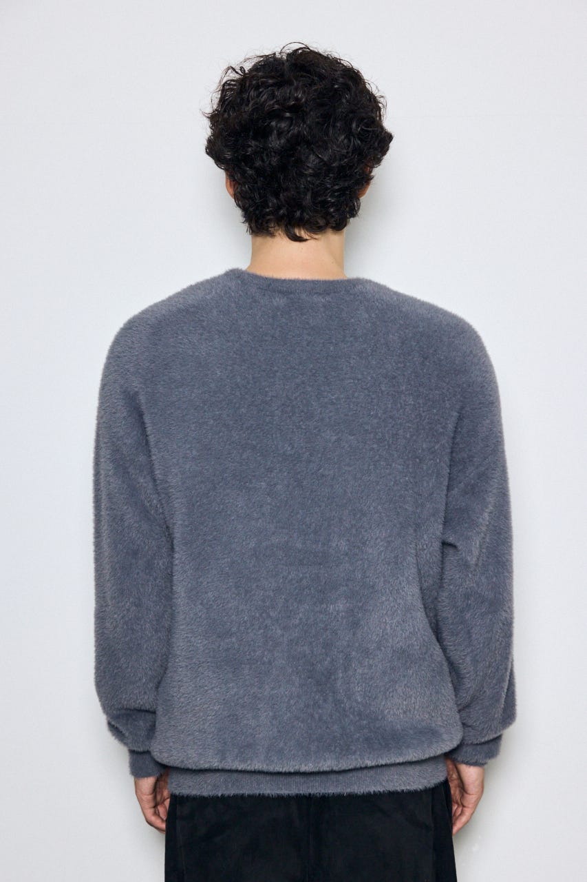 【AW先行アイテム】シャギーロゴニットトップス GRY M