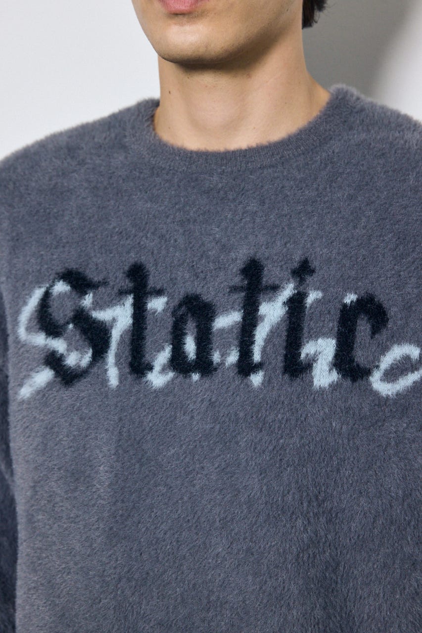 【AW先行アイテム】シャギーロゴニットトップス GRY M
